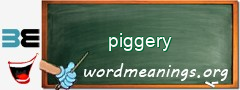 WordMeaning blackboard for piggery